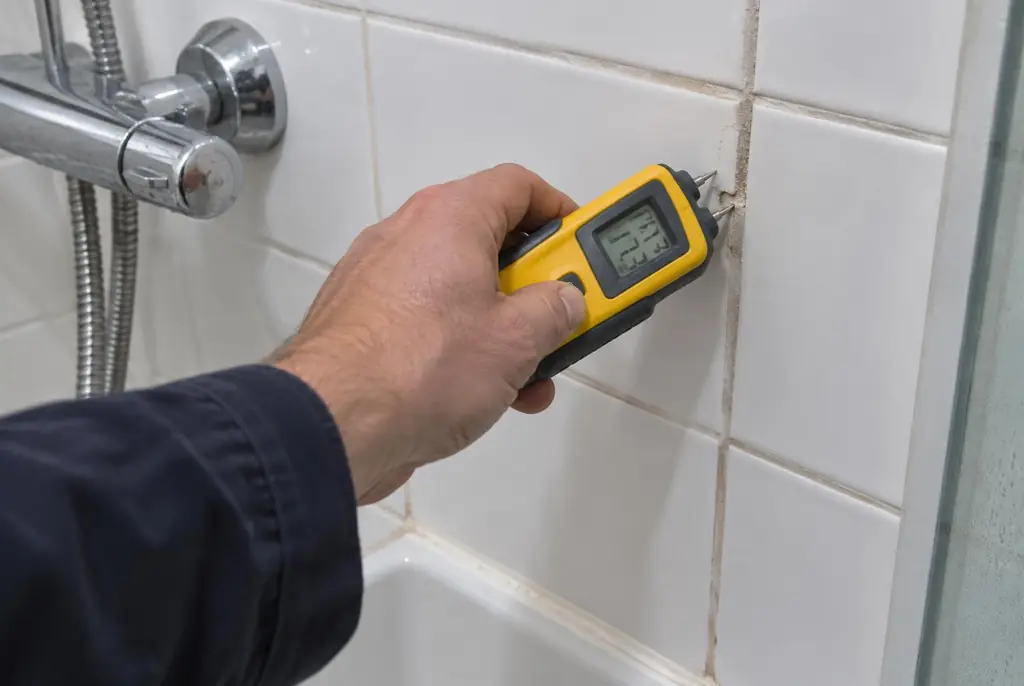 Lekdetectie Zaandam – vochtmeter op badkamertegels bij de douche